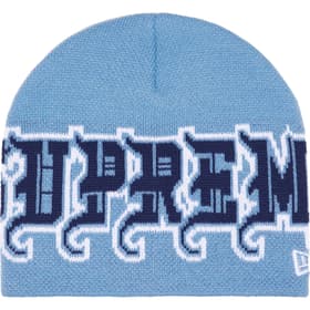 Supreme New Era Outline Beanie Light Blue