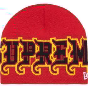 Supreme New Era Outline Beanie Red