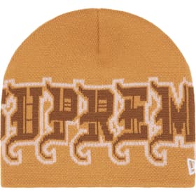 Supreme New Era Outline Beanie Tan
