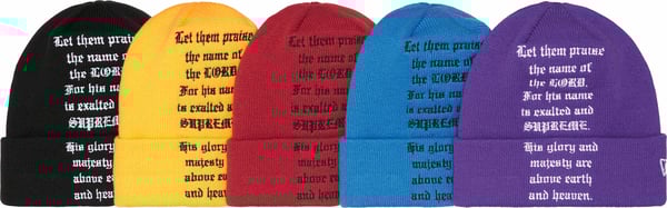 Supreme New Era Psalm Beanie - Product Image