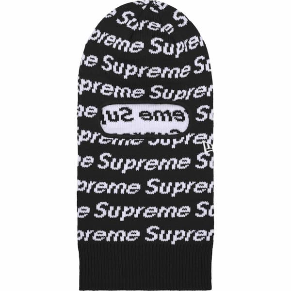 Supreme New Era Repeat Balaclava - Black (front)