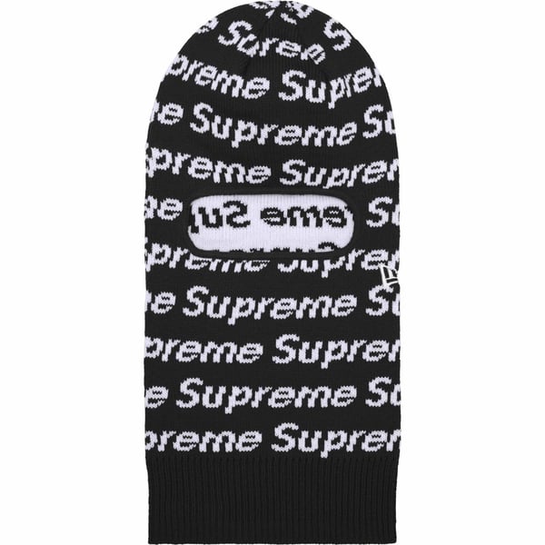 Supreme New Era Repeat Balaclava - Black (front)