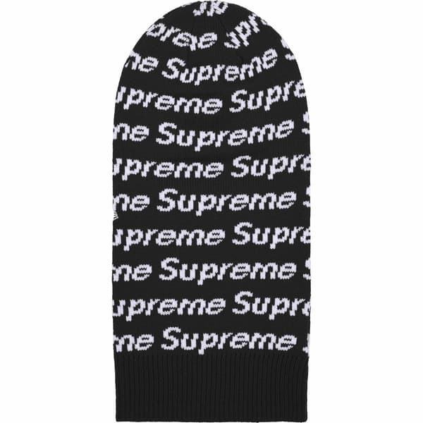 Supreme New Era Repeat Balaclava - Black (front)