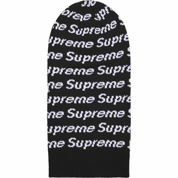 Supreme New Era Repeat Balaclava - Black (front)