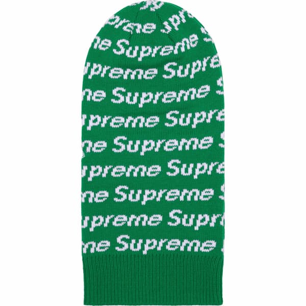 Supreme New Era Repeat Balaclava - Green (front)