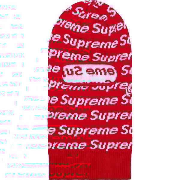 Supreme New Era Repeat Balaclava - Red (front)