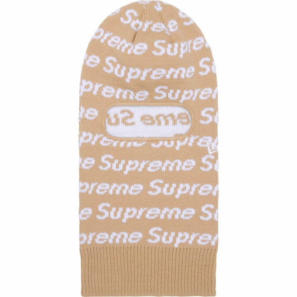 Supreme New Era Repeat Balaclava - Taupe (front)