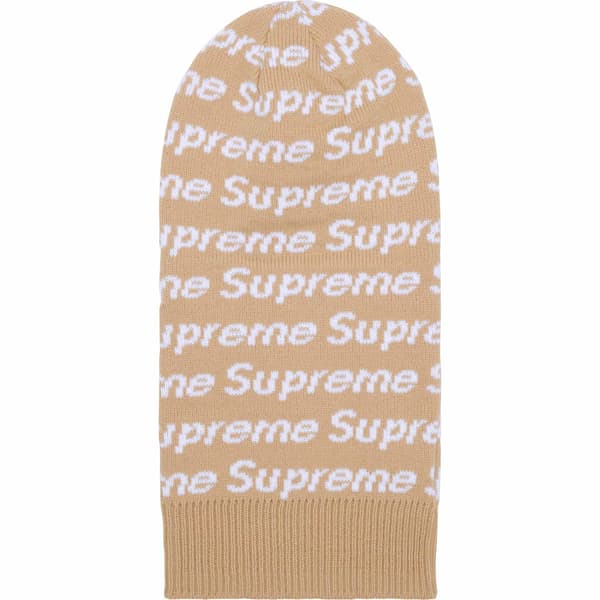 Supreme New Era Repeat Balaclava - Taupe (front)