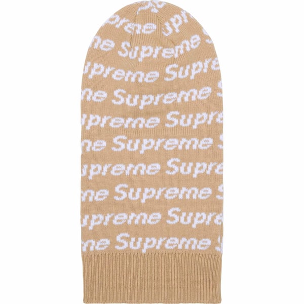 Supreme New Era Repeat Balaclava - Taupe (front)