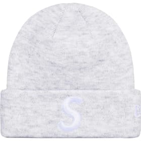 Supreme New Era S Logo Beanie Ash Grey