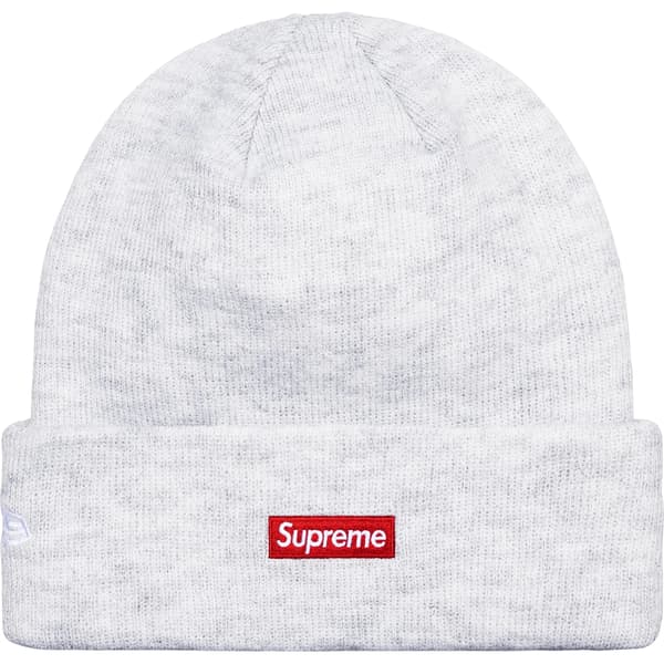 Supreme New Era S Logo Beanie - Ash Grey (front)