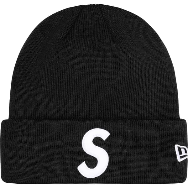 Supreme New Era S Logo Beanie - Black (front)