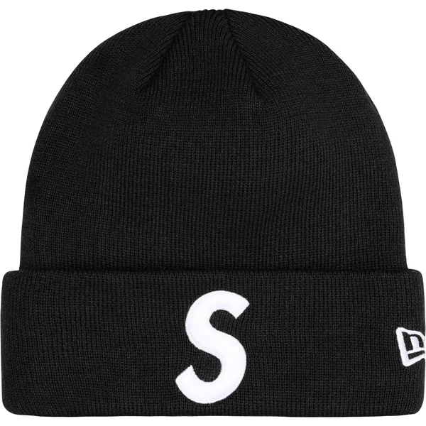 Supreme New Era S Logo Beanie - Black (front)