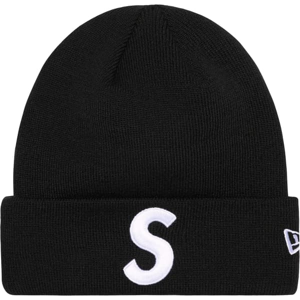 Supreme New Era S Logo Beanie - Black (front)