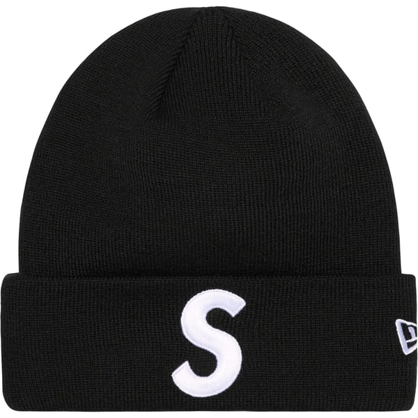 Supreme New Era S Logo Beanie - Black (front)
