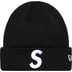 Supreme New Era S Logo Beanie - Black (front)