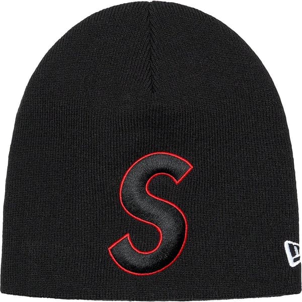 Supreme New Era S Logo Beanie - Black (front)
