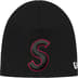 Supreme New Era S Logo Beanie - Black (front)