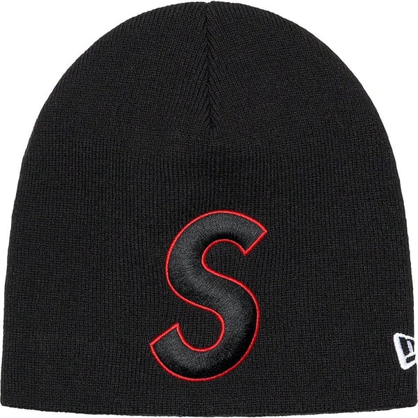 Supreme New Era S Logo Beanie - Black (front)