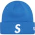 Supreme New Era S Logo Beanie - Blue (front)