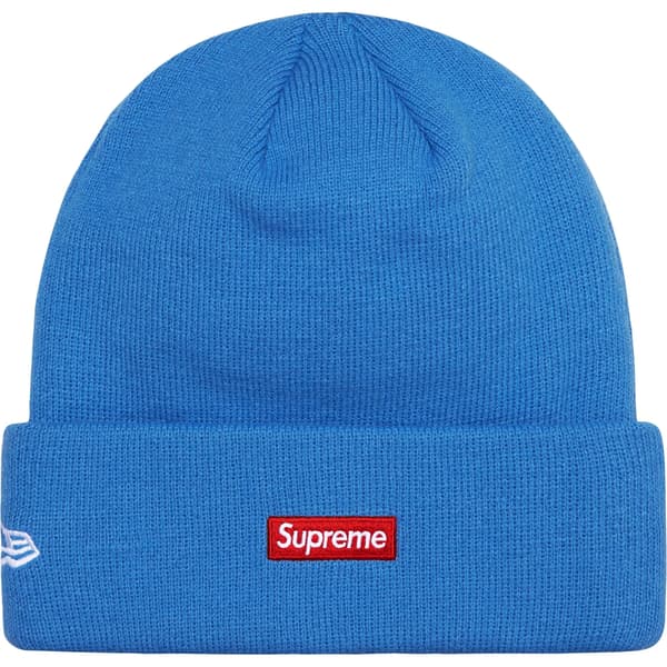 Supreme New Era S Logo Beanie - Blue (front)
