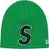 Supreme New Era S Logo Beanie - Green (front)