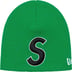 Supreme New Era S Logo Beanie - Green (front)