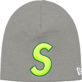 Supreme New Era S Logo Beanie Grey