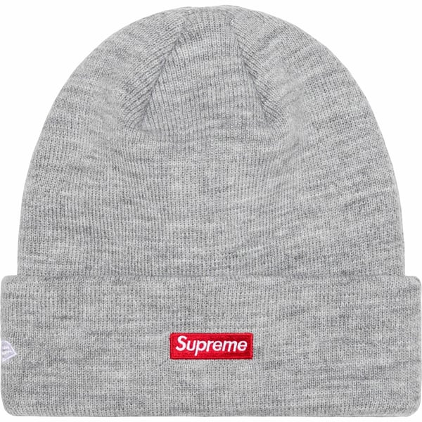 Supreme New Era S Logo Beanie - Heather Grey (front)