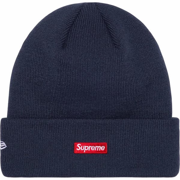 Supreme New Era S Logo Beanie - Navy (front)