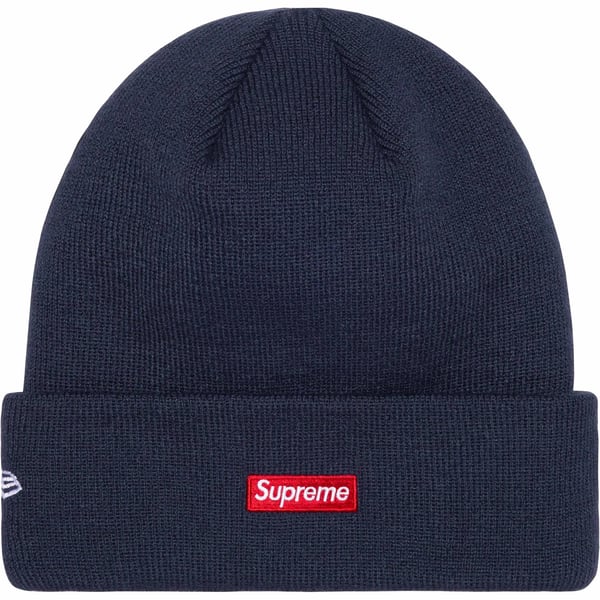 Supreme New Era S Logo Beanie - Navy (front)