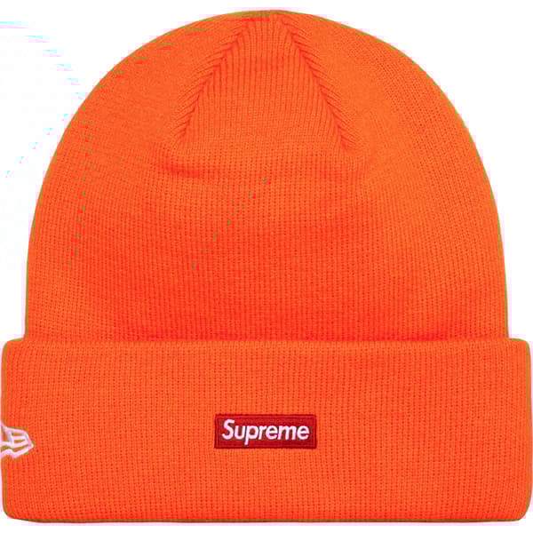 Supreme New Era S Logo Beanie - Orange (front)