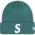 Supreme New Era S Logo Beanie - Pine (front)