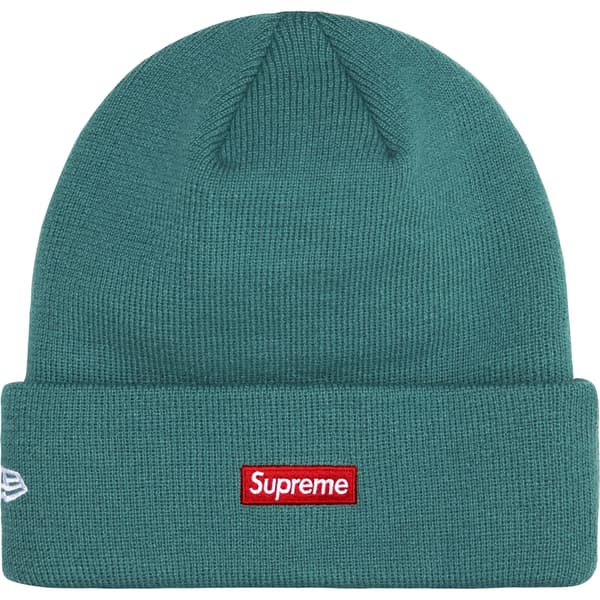 Supreme New Era S Logo Beanie - Pine (front)
