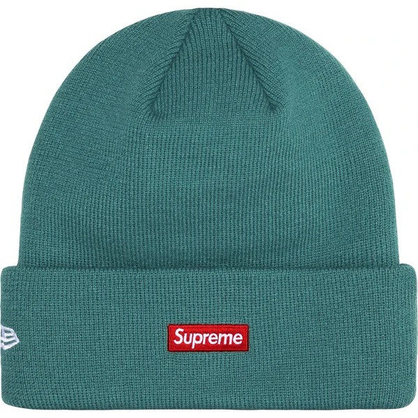 Supreme New Era S Logo Beanie - Pine (front)