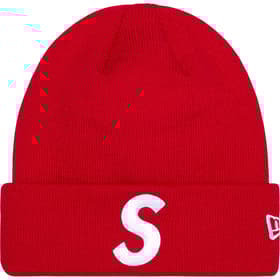 Supreme New Era S Logo Beanie Red