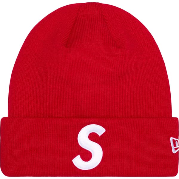 Supreme New Era S Logo Beanie - Red (front)