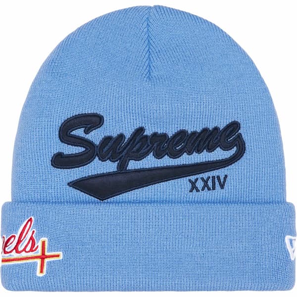 Supreme New Era Salvation Beanie - Light Blue (front)
