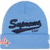 Supreme New Era Salvation Beanie - Light Blue (front)