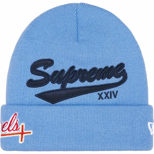 Supreme New Era Salvation Beanie - Light Blue (front)