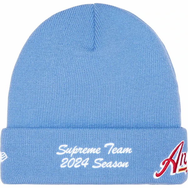 Supreme New Era Salvation Beanie - Light Blue (front)