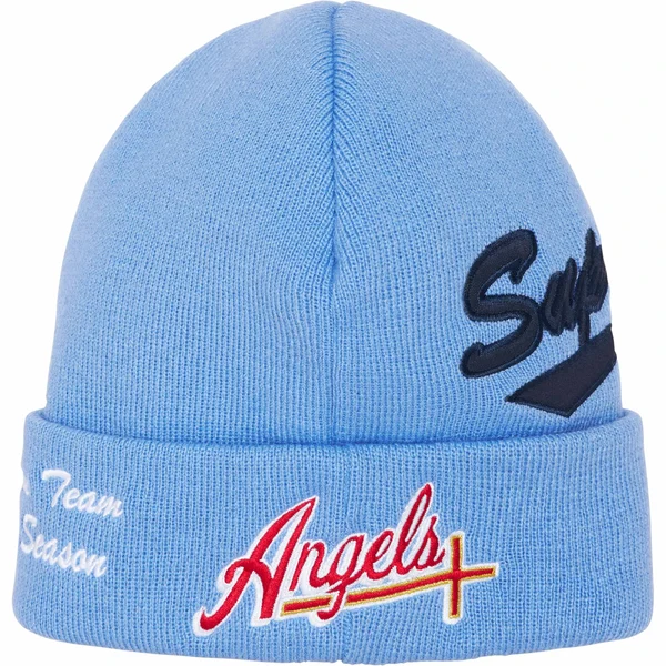 Supreme New Era Salvation Beanie - Light Blue (front)