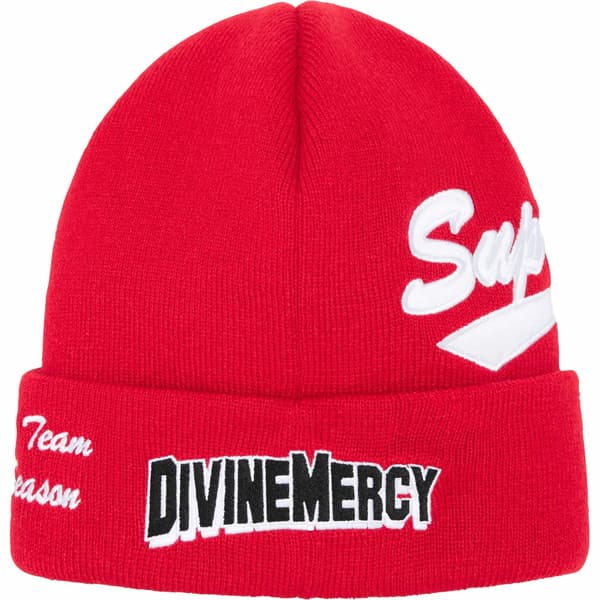 Supreme New Era Salvation Beanie - Red (front)
