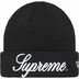 Supreme New Era Script Beanie - Black (front)