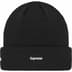 Supreme New Era Script Beanie - Black (front)