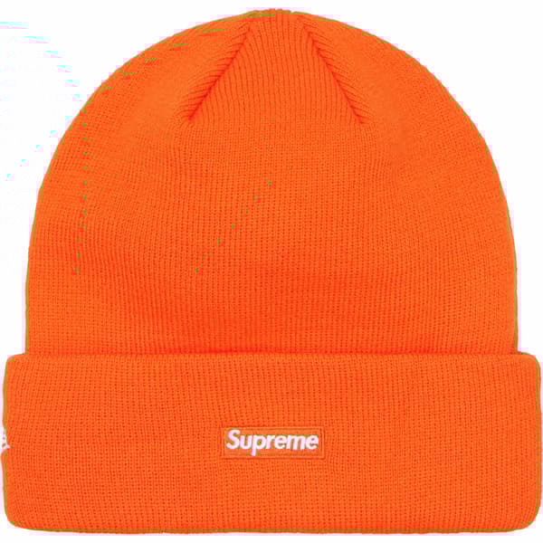 Supreme New Era Script Beanie - Orange (front)