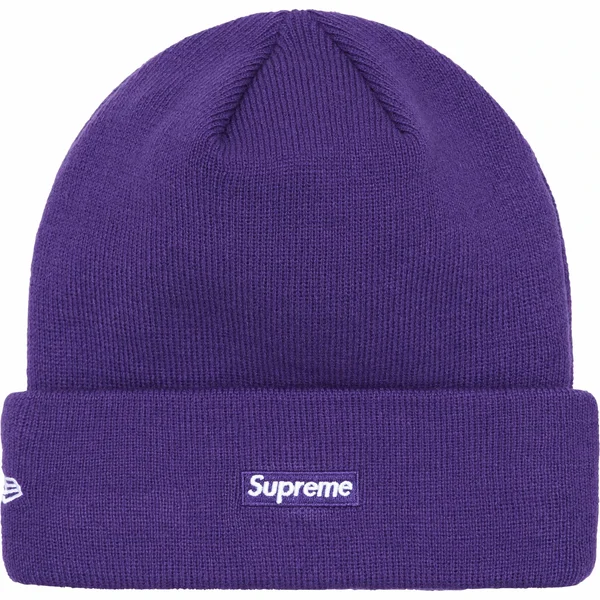 Supreme New Era Script Beanie - Purple (front)