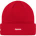 Supreme New Era Script Beanie - Red (front)