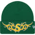 Supreme New Era Tribal S Logo Beanie - Green (front)