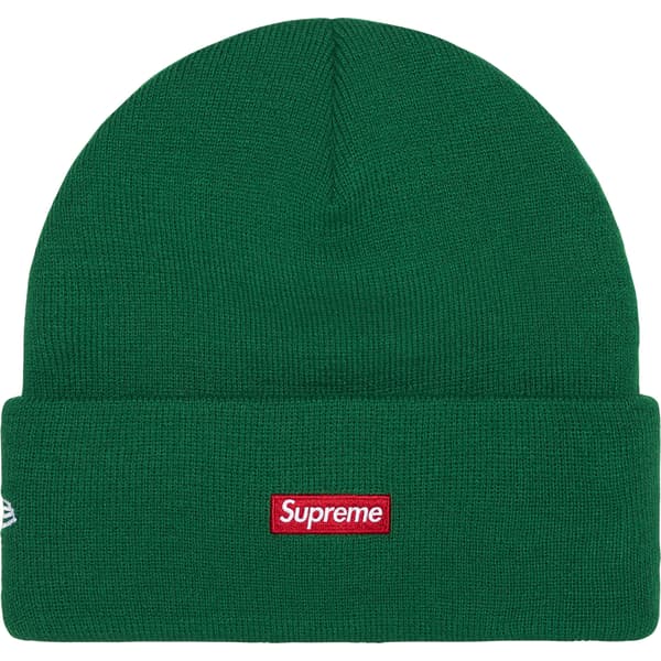 Supreme New Era Tribal S Logo Beanie - Green (front)